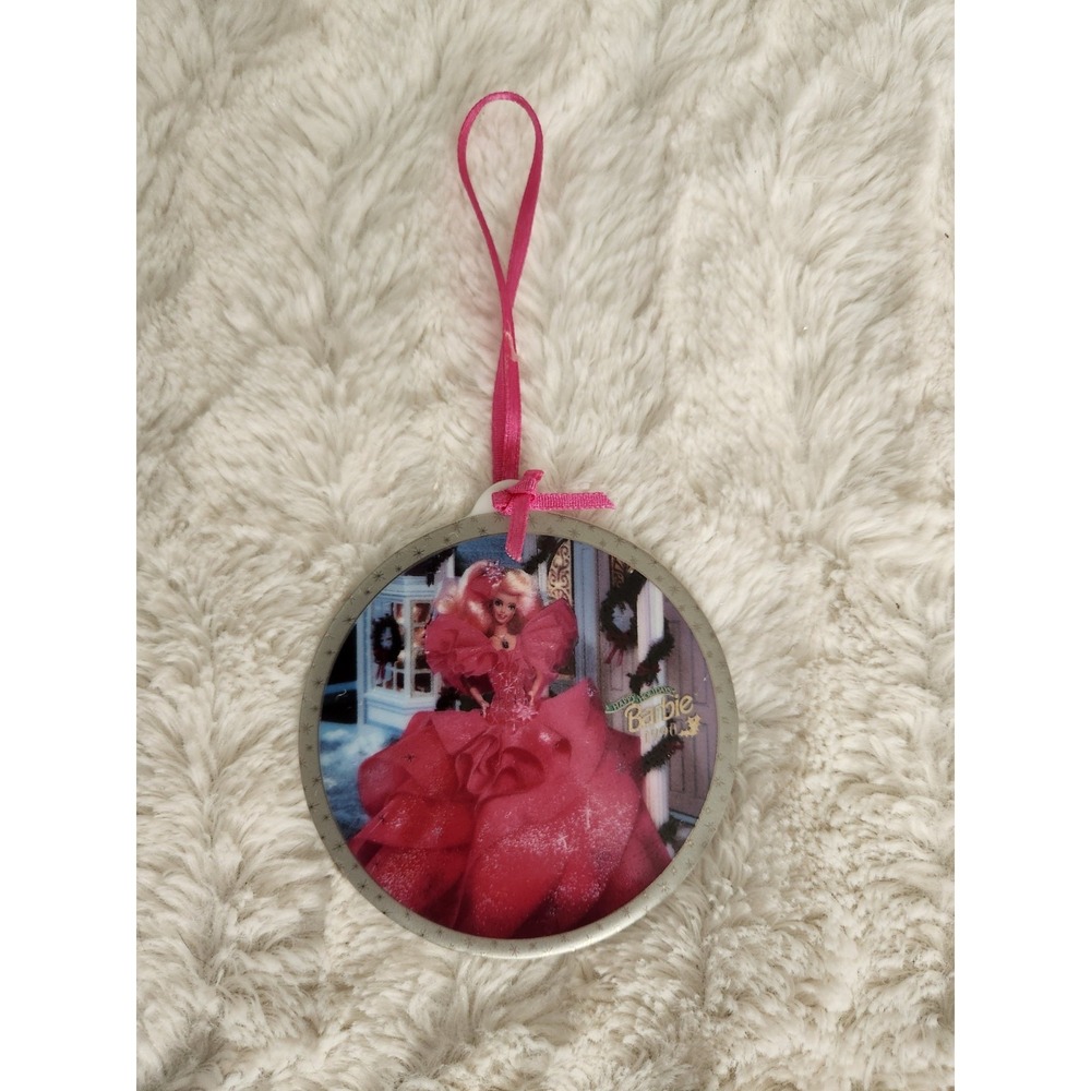 1997 Enesco Limited Edition Happy Holidays Barbie 1990 Hanging Ornament #274240